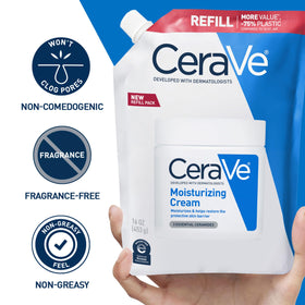 CeraVe Moisturizing Cream Body Lotion 16oz refill side view
