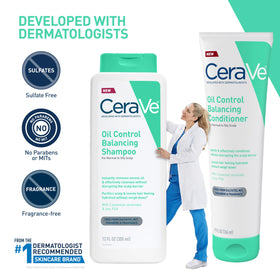 CeraVe Oil Control Conditioner 9 Oz close-up of cap