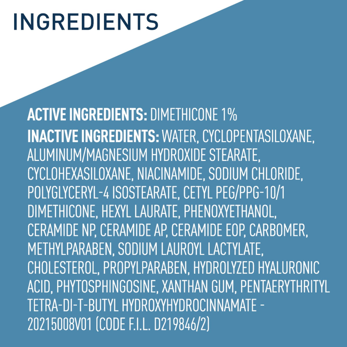 CeraVe Therapeutic Hand Cream 3oz ingredients list