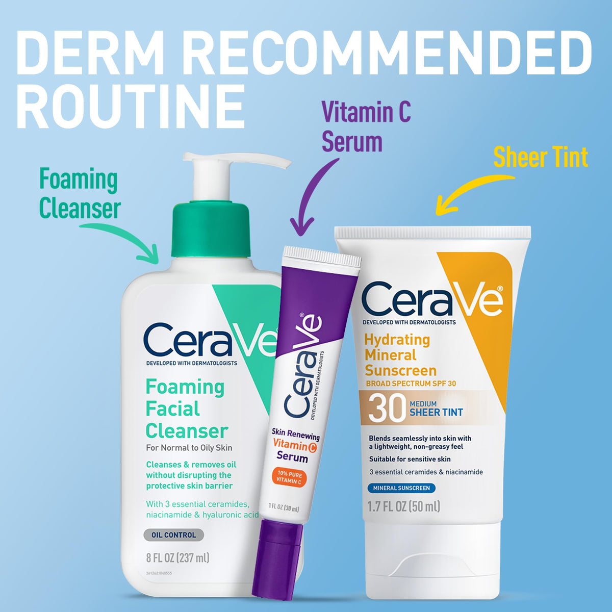 CeraVe Tinted Sunscreen for Face, Light shade texture close-up