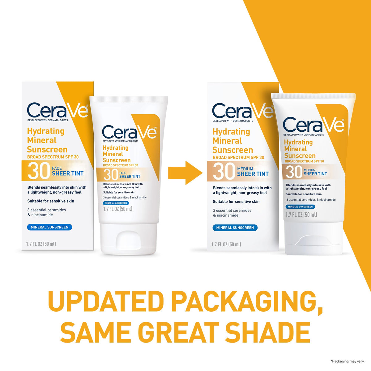 CeraVe Tinted Sunscreen for Face SPF 30 showing packaging