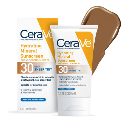 CeraVe Tinted Sunscreen SPF 30 Deep Shade front view