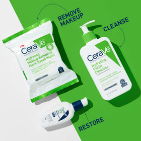CeraVe Wipes packaging and plant-based label