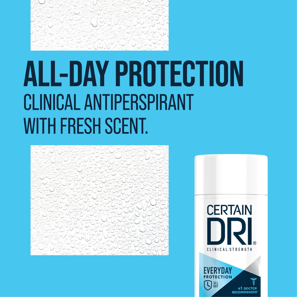 Certain Dri Antiperspirant side view showing packaging details