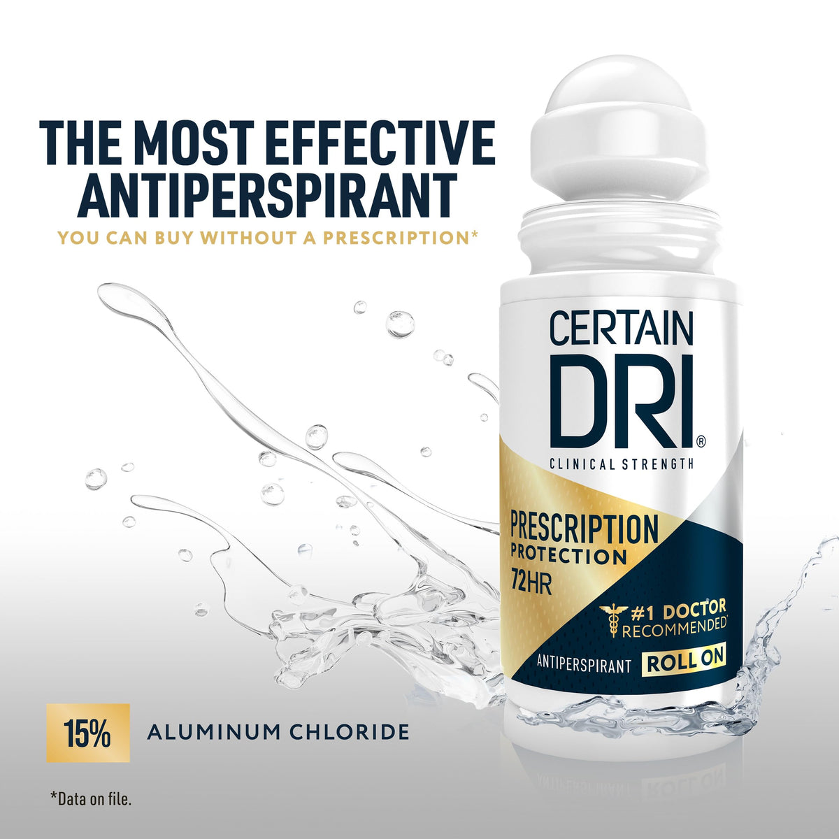 Certain Dri Clinical Antiperspirant Roll-On lifestyle scene with user