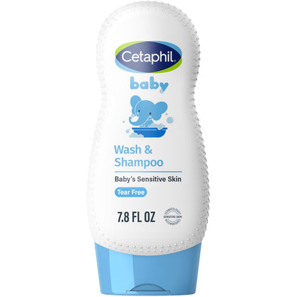 Cetaphil Baby Shampoo & Body Wash 2-in-1 front view 7.8 Fl Oz