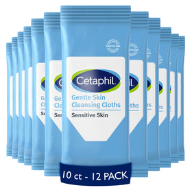 Cetaphil Cleansing Face & Body Wipes packaging front view