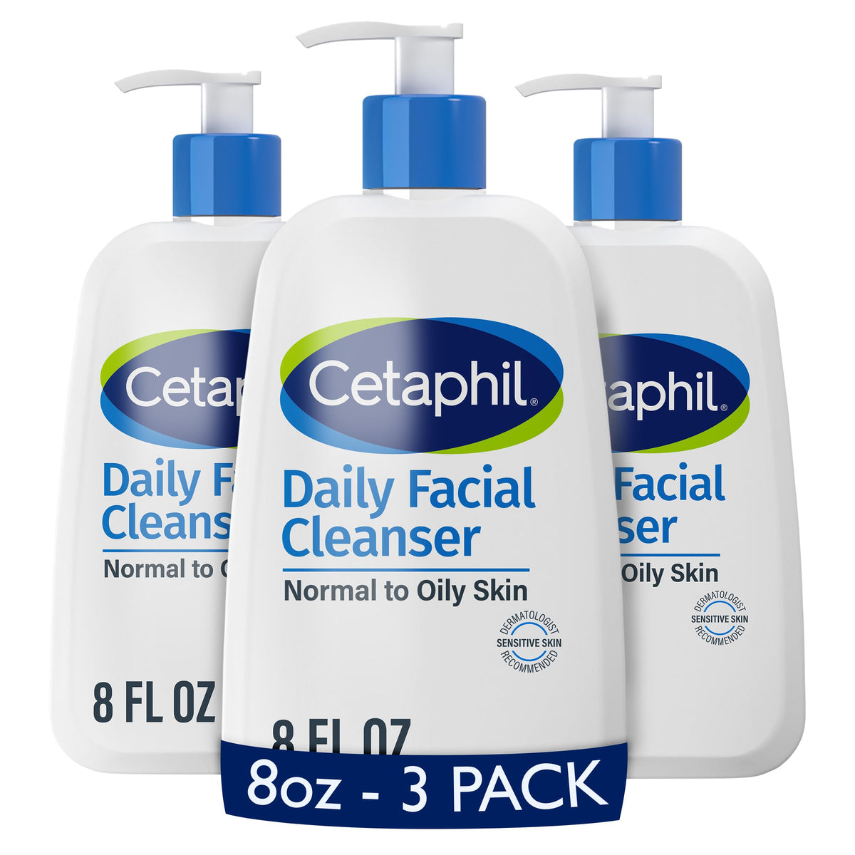 Cetaphil Daily Facial Cleanser 8 fl oz front view