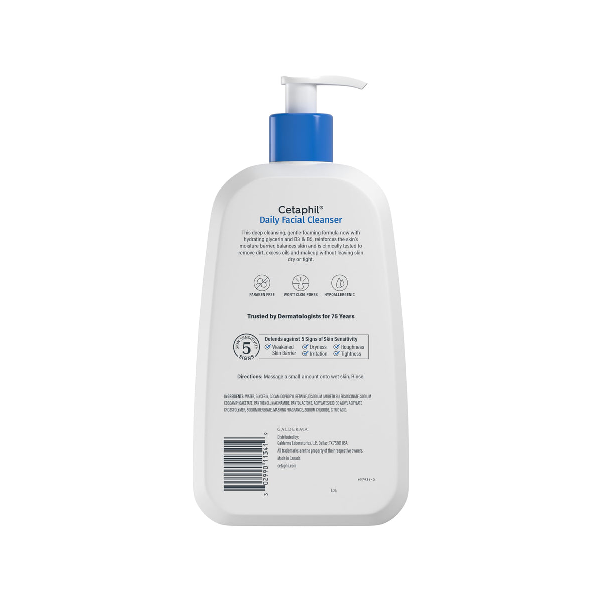 Cetaphil Daily Facial Cleanser in bathroom setting