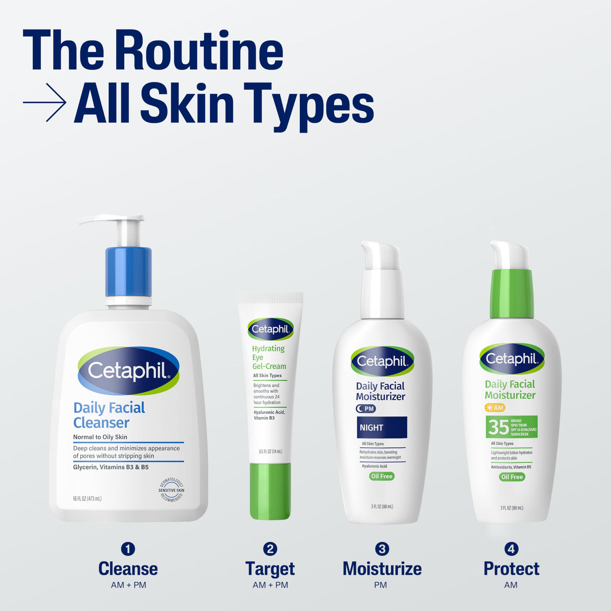 Cetaphil Daily Facial Moisturizer SPF 35 on a bathroom shelf