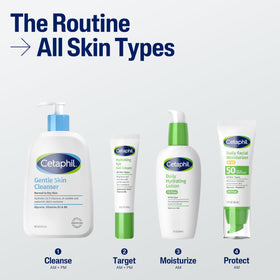 Cetaphil Daily Facial Moisturizer SPF 50+ being applied to skin