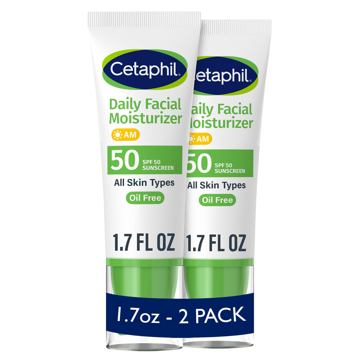 Cetaphil Daily Facial Moisturizer SPF 50+ front view of packaging