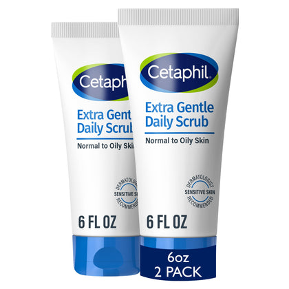 Cetaphil Exfoliating Face Wash front view with 6 Fl Oz bottle