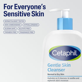 Cetaphil Gentle Cleanser showing hydrating properties