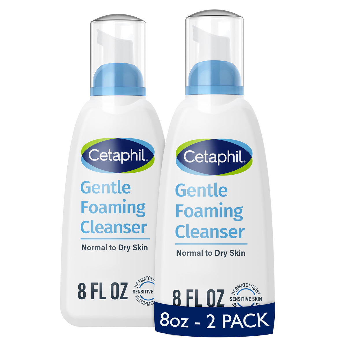 Cetaphil Gentle Foaming Cleanser front view, 8 fl oz