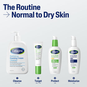 Cetaphil Hydrating Foaming Cream Cleanser 16 fl oz in bathroom setting