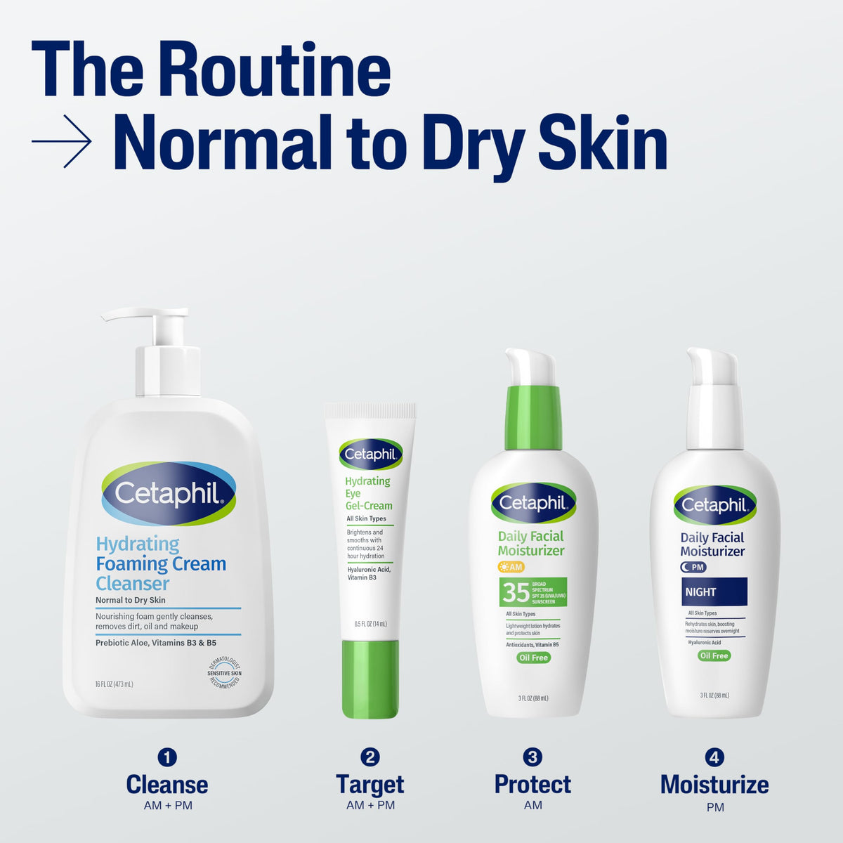 Cetaphil Hydrating Foaming Cream Cleanser with aloe vera ingredients
