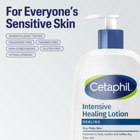 Cetaphil Intensive Healing Body Lotion 16 fl oz cap open