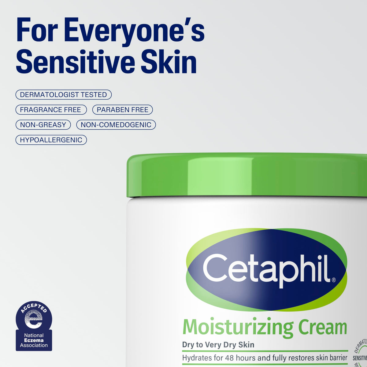 Cetaphil Moisturizing Cream 16oz with ingredients list