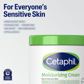 Cetaphil Moisturizing Cream 16oz with ingredients list