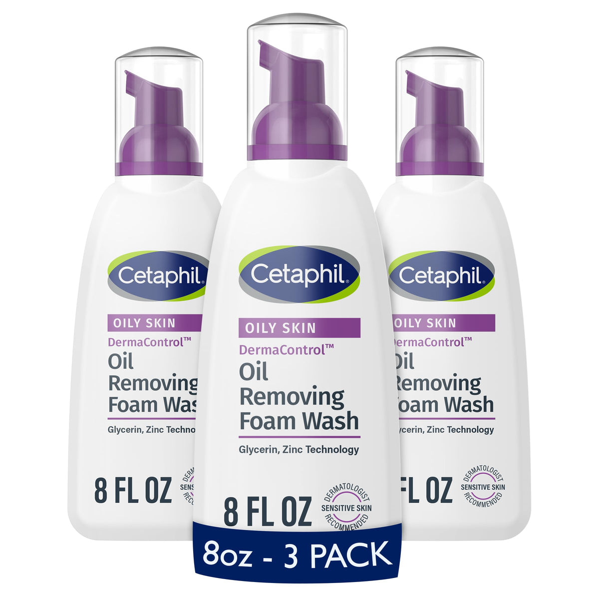 Cetaphil Pro Oil Removing Foaming Face Wash 8 fl oz front view