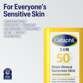 Cetaphil Sheer Mineral Sunscreen Stick in hand
