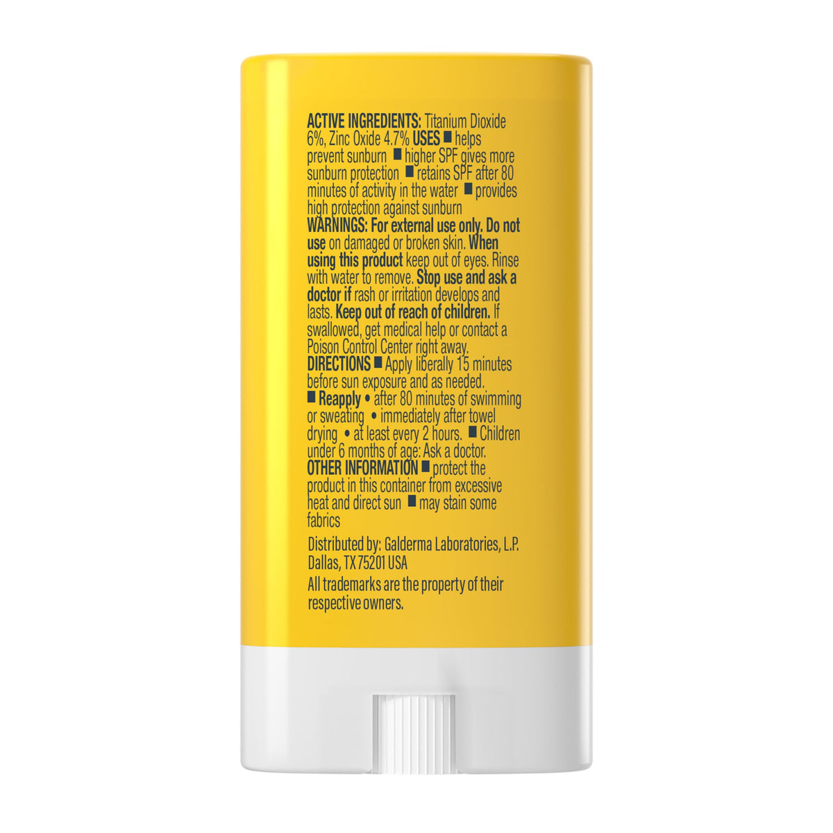 Cetaphil Sheer Mineral Sunscreen Stick ingredients list