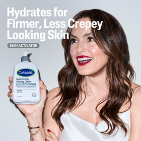 Cetaphil Skin Activator Firming Body Lotion side view showing pump