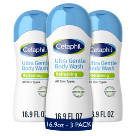 Cetaphil Ultra Gentle Refreshing Body Wash front view, 16.9 fl oz