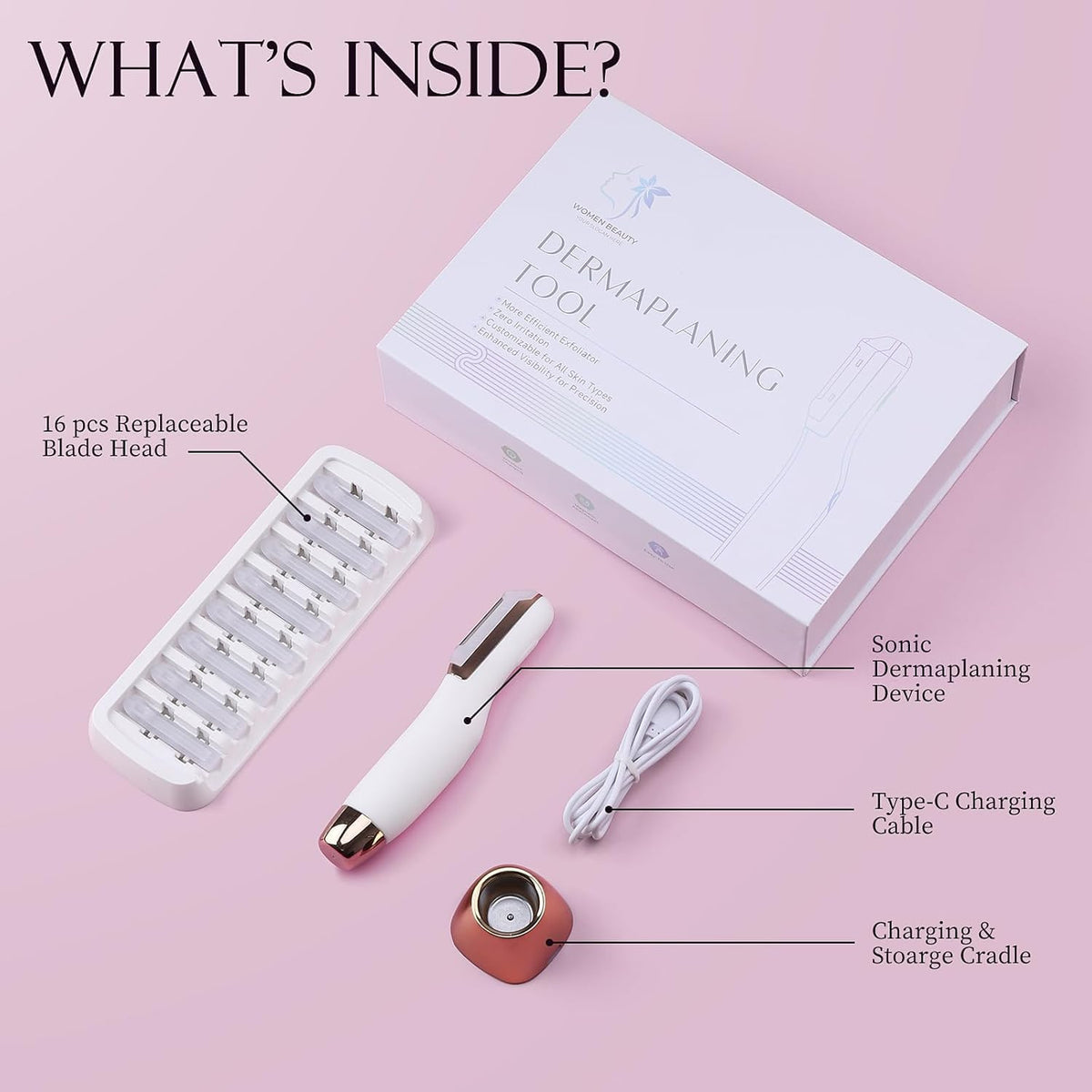 CEVEK Sonic Dermaplaning Tool showing micro-guard design