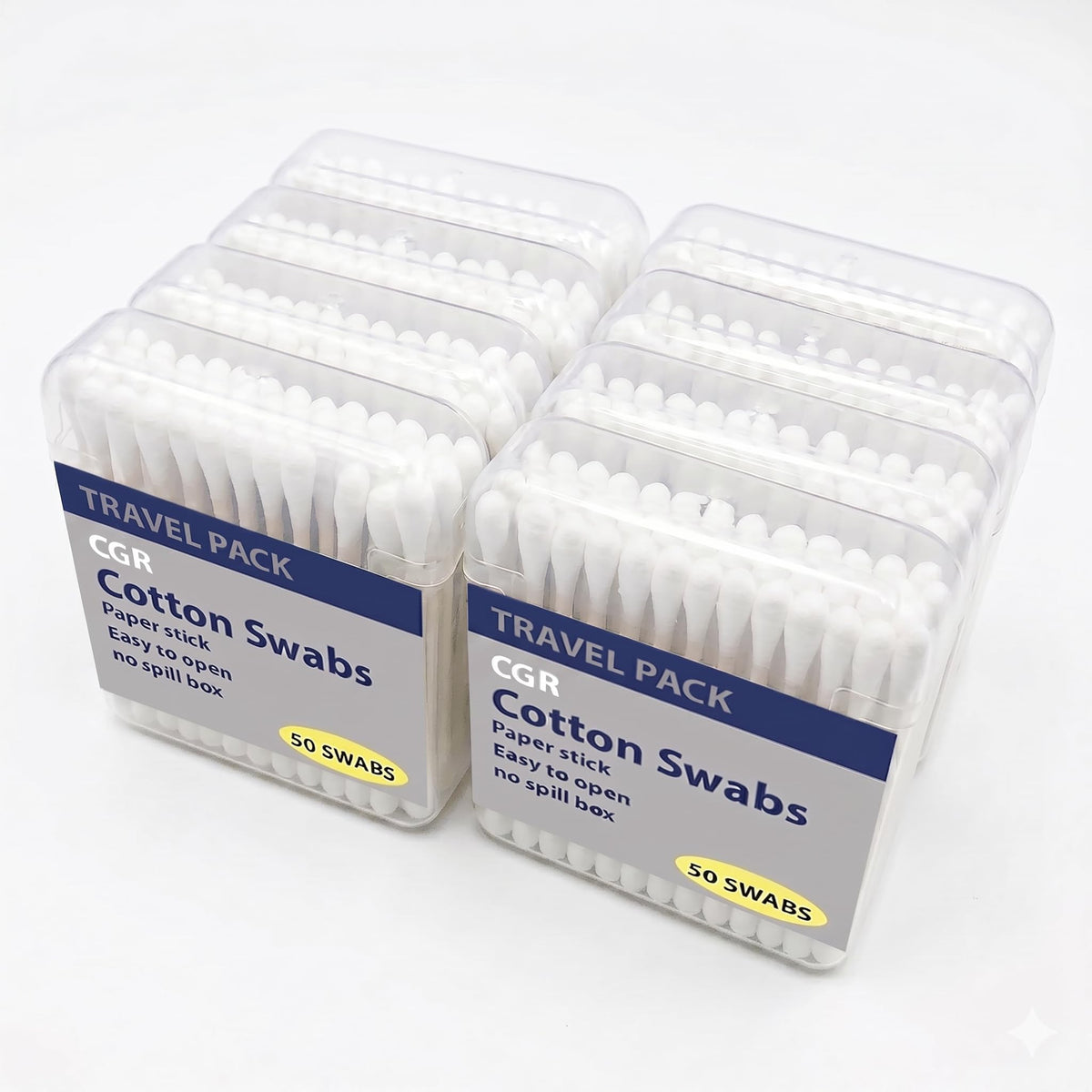 CGR 400pcs Travel Cotton Swabs reclosable box set