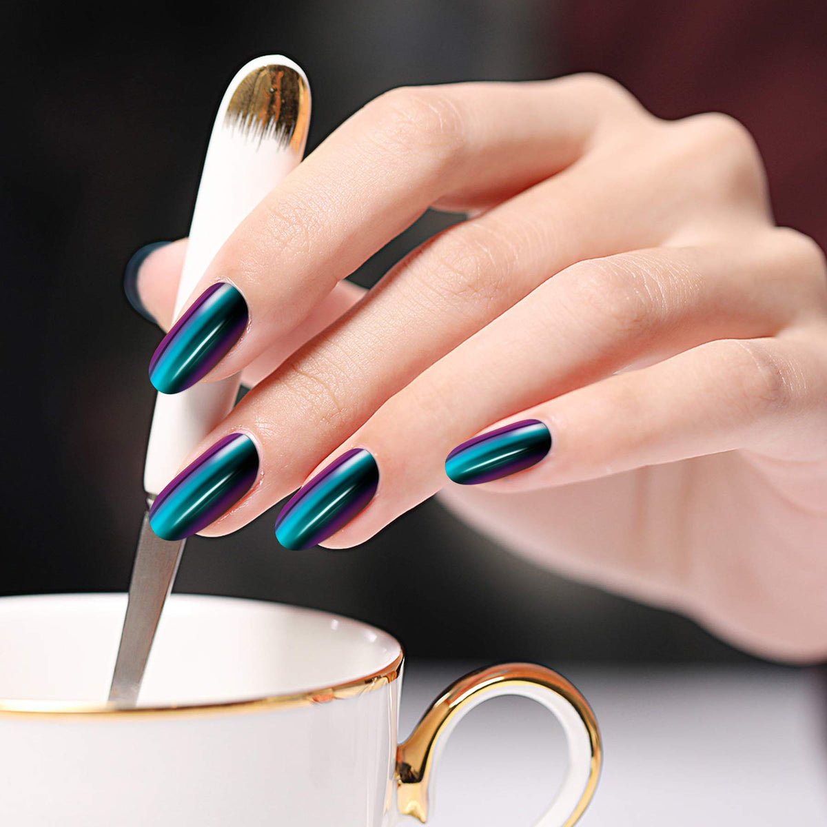 Chameleon nail powder from Artdone set