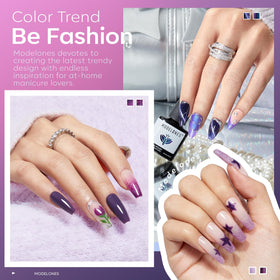 Chameleon purple-blue gel nail polish bottle