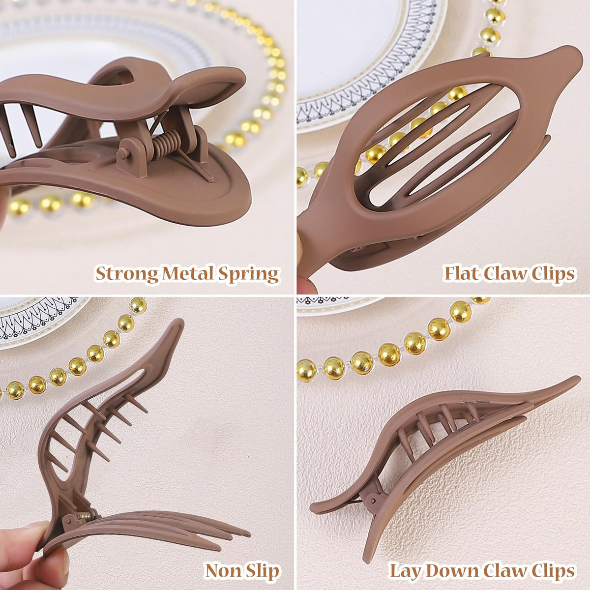 CHANDAT Flat Hair Clip in black showing sturdy grip