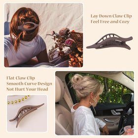 CHANDAT Flat Hair Clip in white on a table