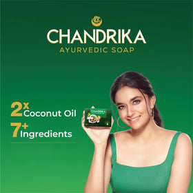 Chandrika Ayurvedic Herbal Soap side view
