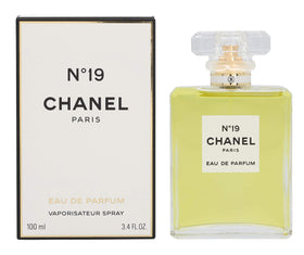 CHANEL No. 19 Eau De Parfum Spray 3.4 Ounce bottle close-up