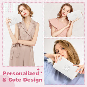 ChaoGreat initial makeup bag opened with cosmetics inside