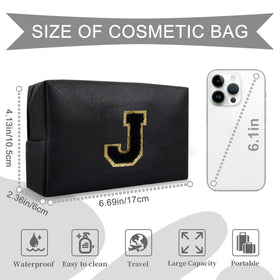 ChaoGreat makeup bag showing golden glittering chenille patch