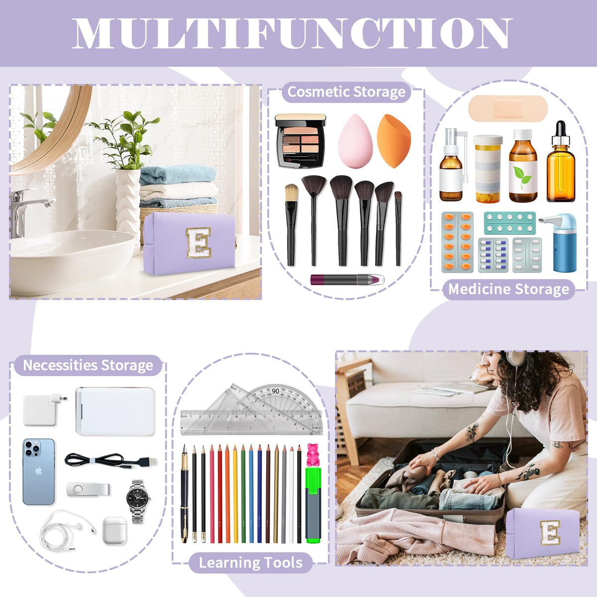 ChaoGreat makeup bag with cosmetics inside