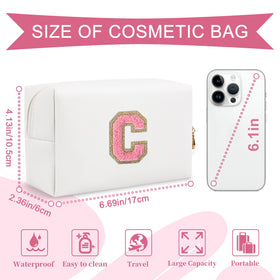 ChaoGreat Makeup Bag with golden glittering chenille patch