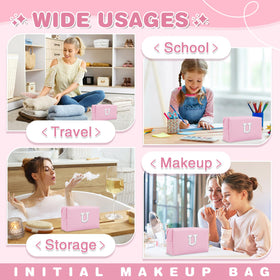 ChaoGreat Personalised Initial Makeup Bag in a travel setting