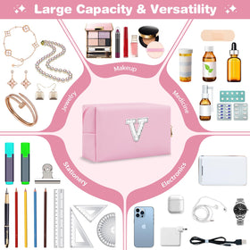 ChaoGreat Personalised Initial Makeup Bag with initials detail