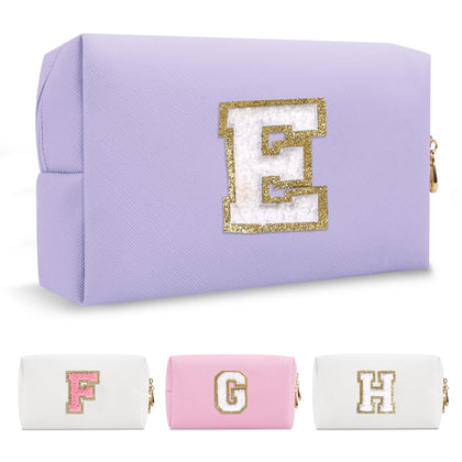 ChaoGreat personalised makeup bag in purple with initials