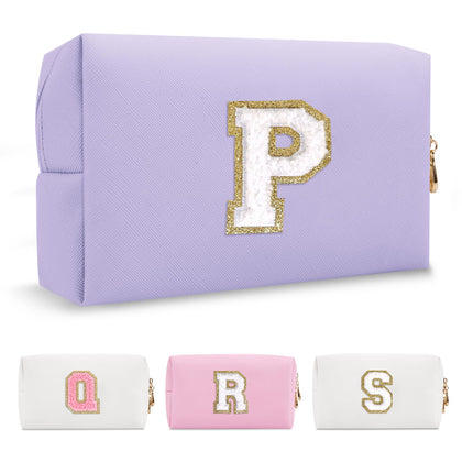 ChaoGreat Personalized Makeup Bag in purple with initials