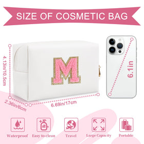 ChaoGreat Personalized Makeup Bag Initial M side view
