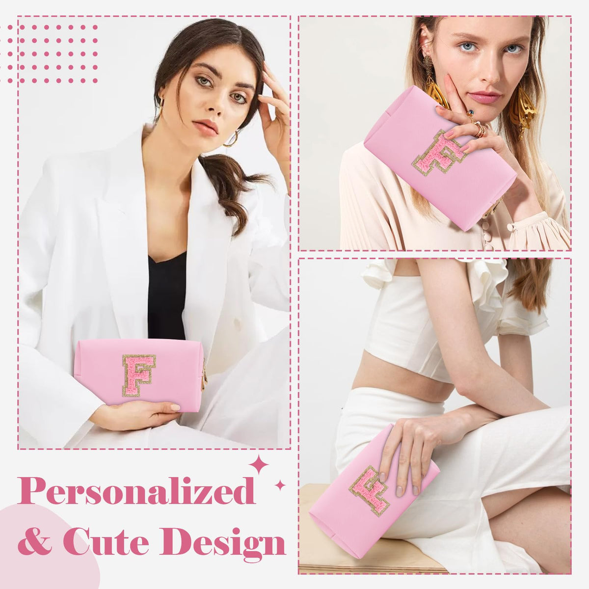 ChaoGreat Personalized Makeup Bag with double zipper