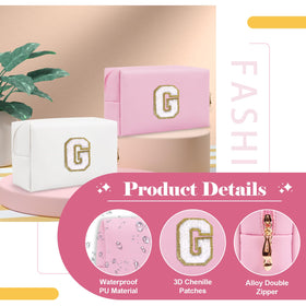ChaoGreat pink cosmetic bag with gold zipper detail