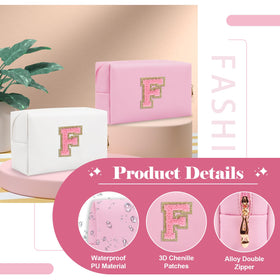 ChaoGreat Pink Makeup Bag interior with cosmetics organized
