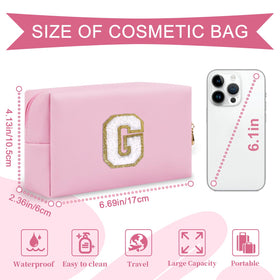 ChaoGreat pink makeup bag open showing spacious interior